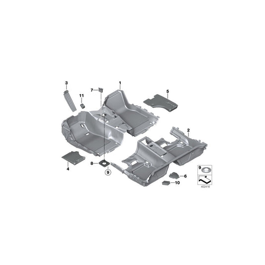 Genuine BMW 51477286641 F30 F31 Floor Trim Cover, Front VENETOBEIGE (Inc. 335dX, 330iX & 328dX) | ML Performance US