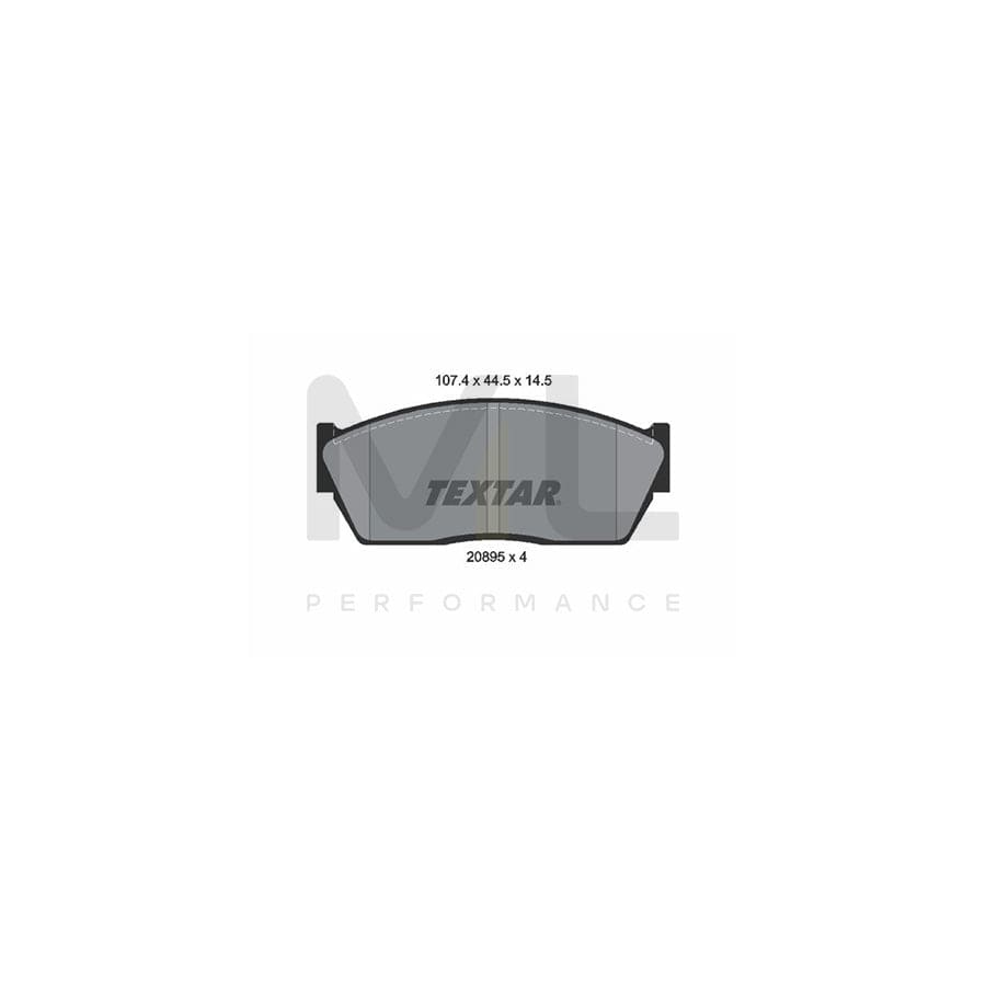 TEXTAR 2089501 Brake pad set not prepared for wear indicator | ML Performance Car Parts