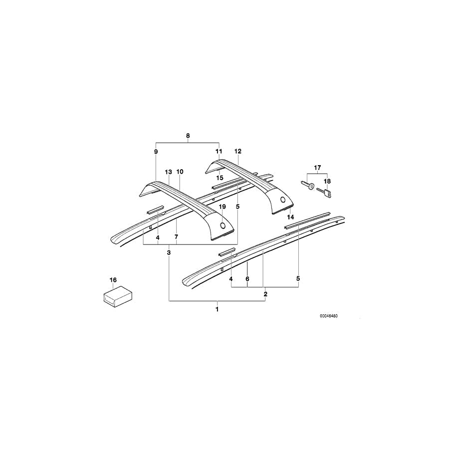 Genuine BMW 51138149393 E34 Cover Strip, Rear L=801mm (Inc. 518i) | ML Performance UK Car Parts