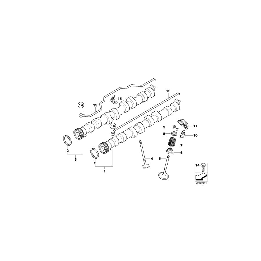 Genuine BMW 11337542421 E81 E90 E91 Roller Drag Lever (Inc. 316i, 120i & 320i) | ML Performance US Car Parts
