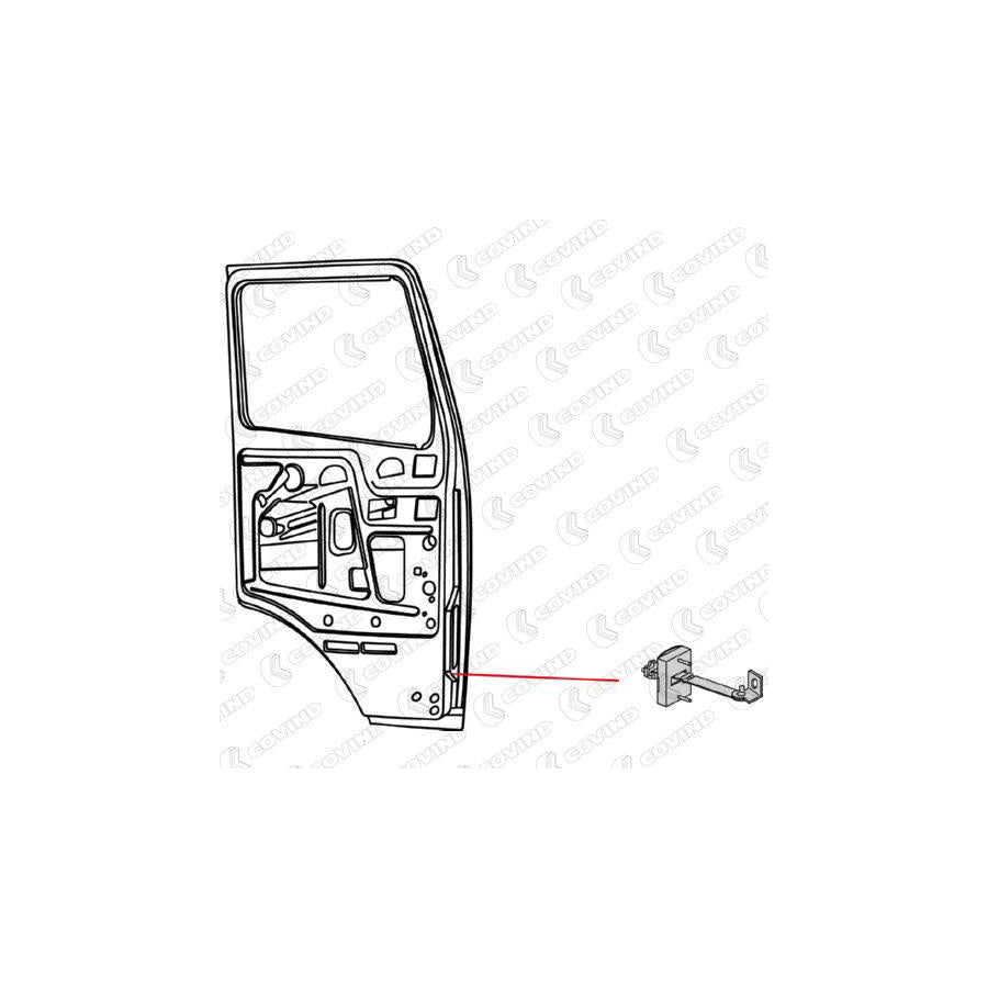Covind 973/ 10 Door Hinge
