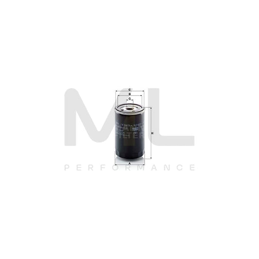MANN-FILTER W 719/29 Oil Filter Spin-on Filter, with two anti-return valves