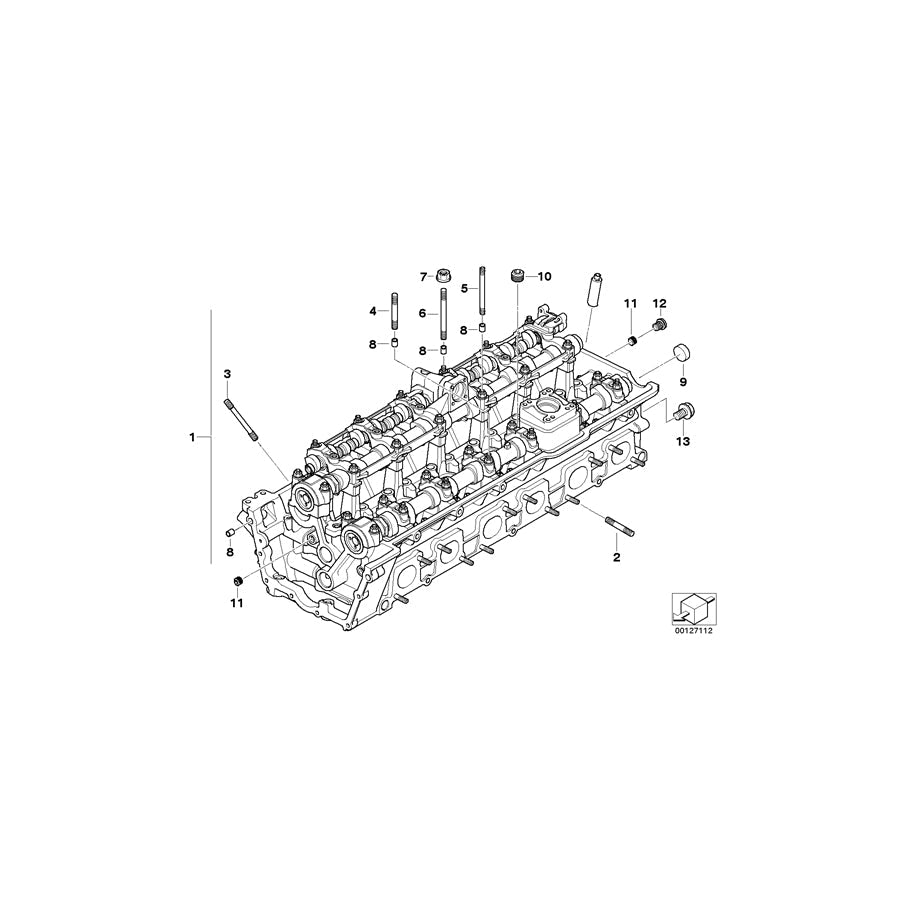 Genuine BMW 11127598762 E65 E66 E67 Cylinder Head W. Intake Valvetrain Zyl. 1-6 (Inc. 760LiS, 760i & 760Li) | ML Performance US Car Parts