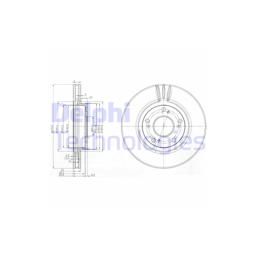 Delphi Bg3977 Brake Disc For Honda Accord