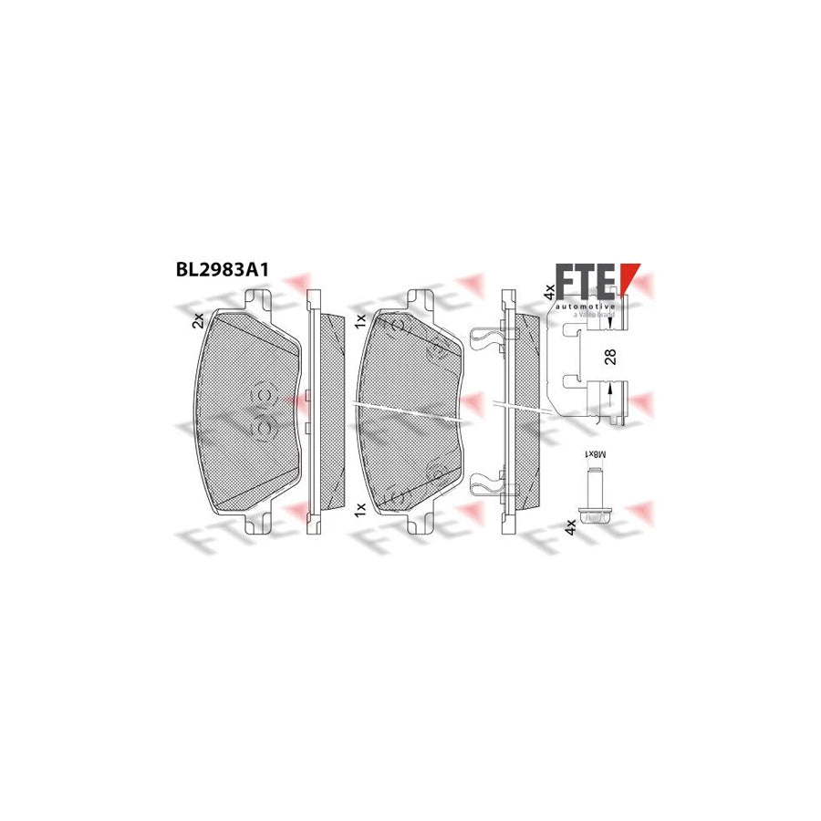 FTE Bl2983A1 Brake Pad Set for Fiat Tipo