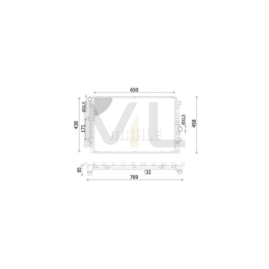 MAHLE ORIGINAL CR 2428 000S Engine radiator for VW Tiguan I (5N) Brazed cooling fins, Manual Transmission | ML Performance Car Parts