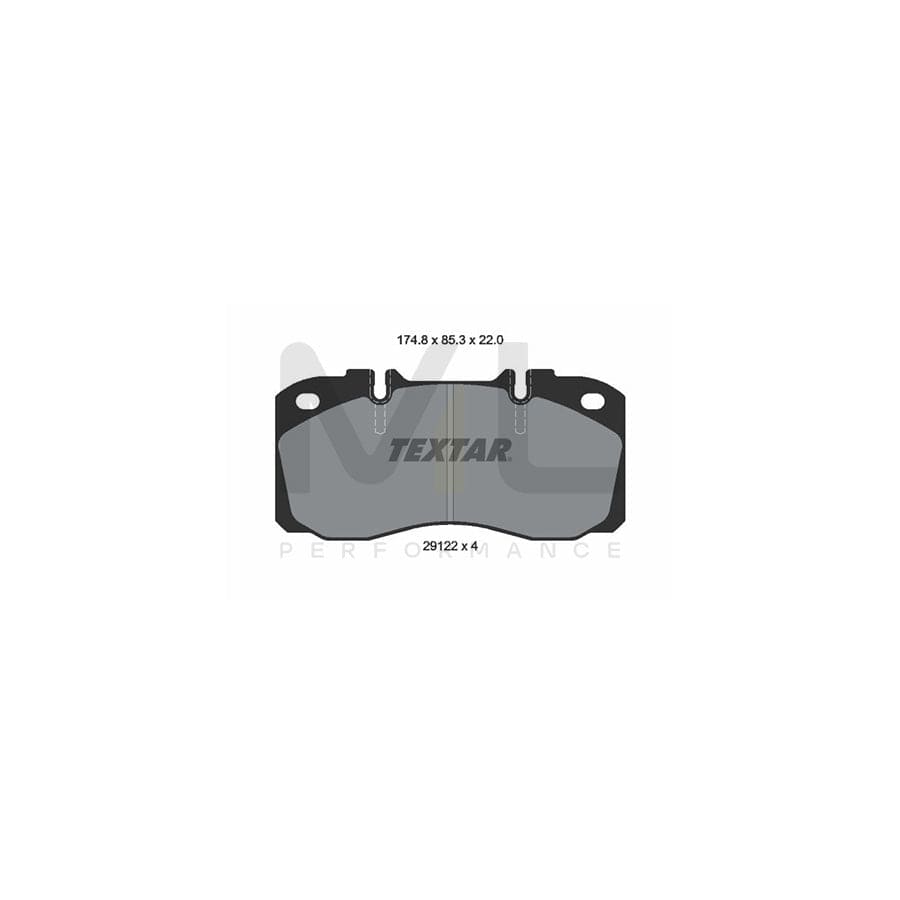 TEXTAR 2912204 Brake pad set prepared for wear indicator | ML Performance Car Parts