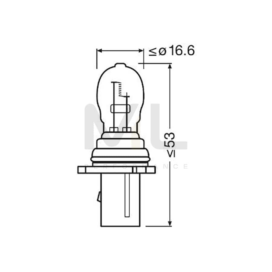 OSRAM 828 Bulb, park- / position light P13W, PG18.5D1, 12V, 19W