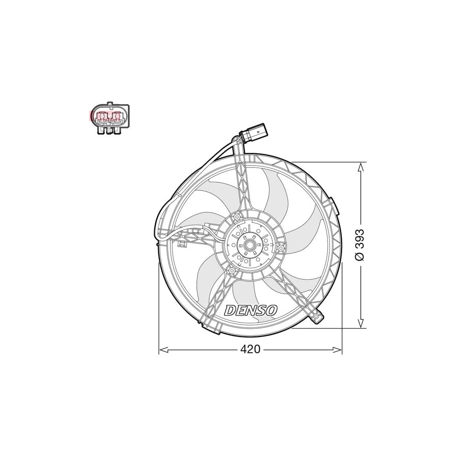 DENSO DER05010 Fan, Radiator