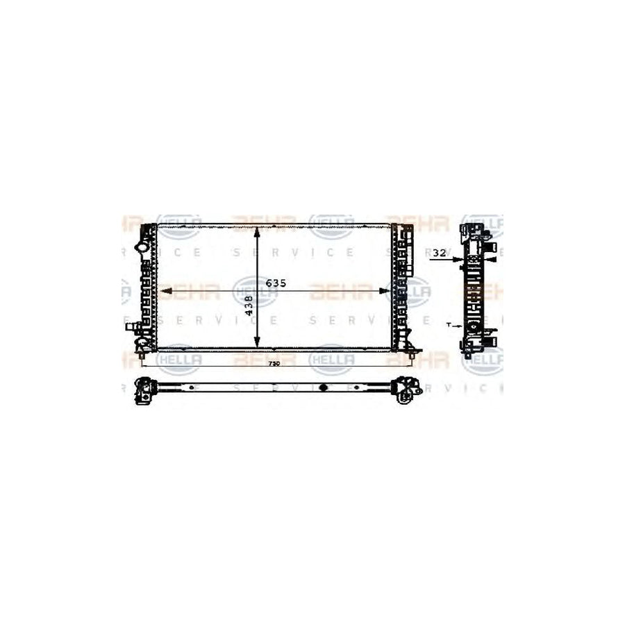 Hella 8MK 376 712-671 Engine Radiator For Renault Espace III (JE)