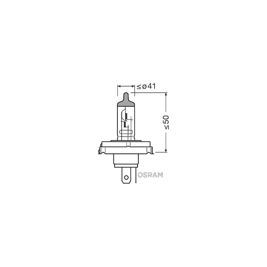OSRAM 64204SB H4 100/90W 12V P45T