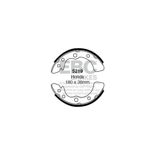 EBC 5219 Honda Rear Brake Shoes 1 | ML Performance US Car Parts