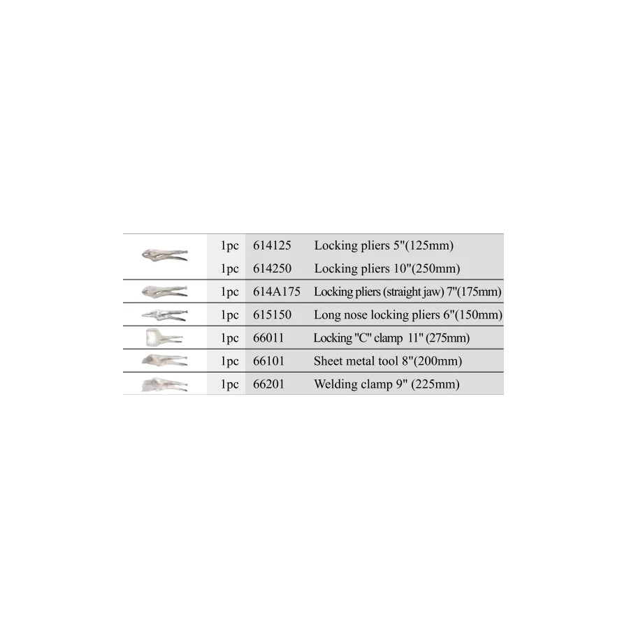 Force 50721 Locking Pliers Set