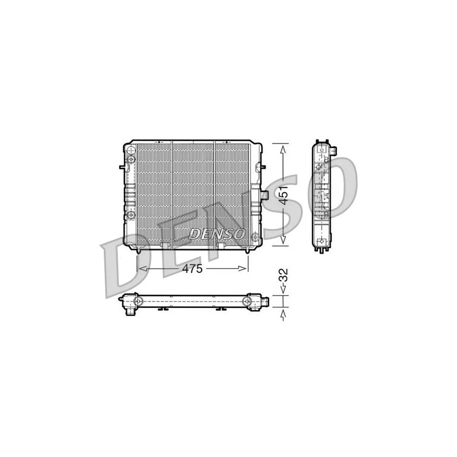 DENSO DRM20077 Engine Radiator for Opel Rekord