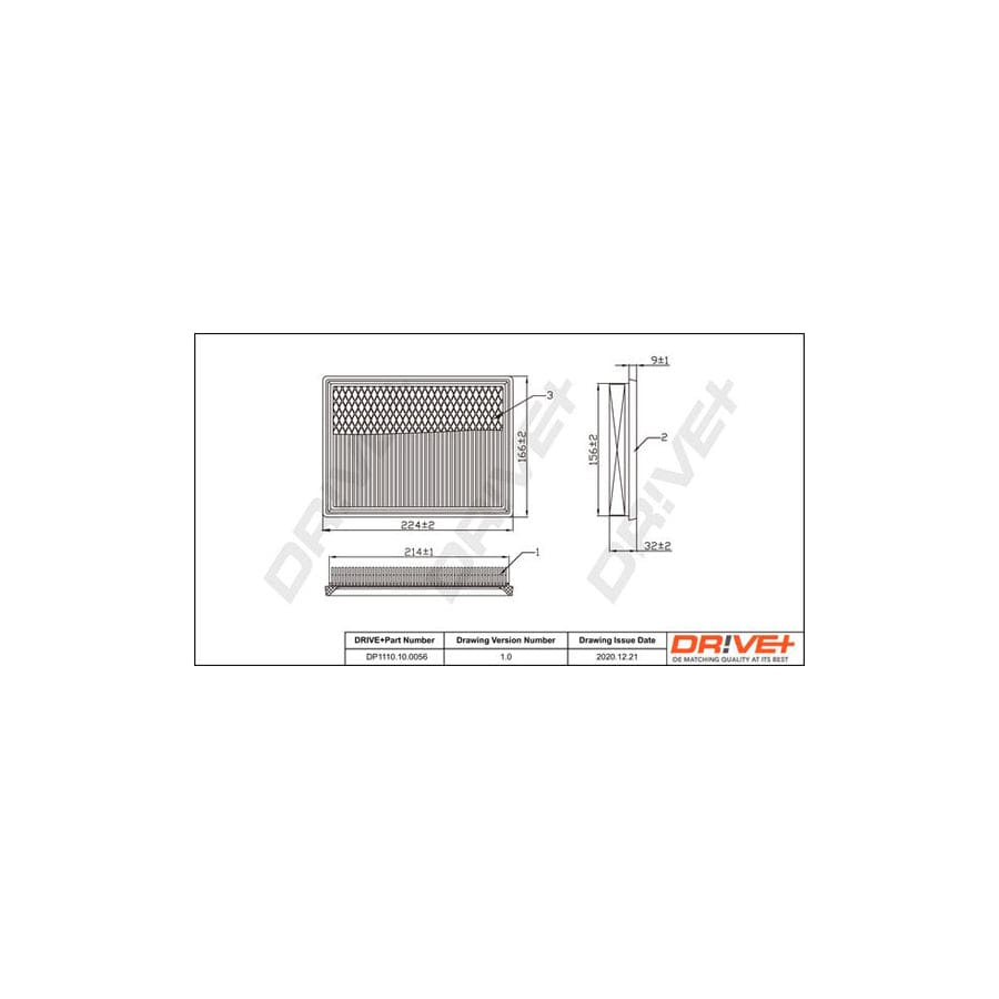 Dr!Ve+ Dp1110.10.0056 Air Filter