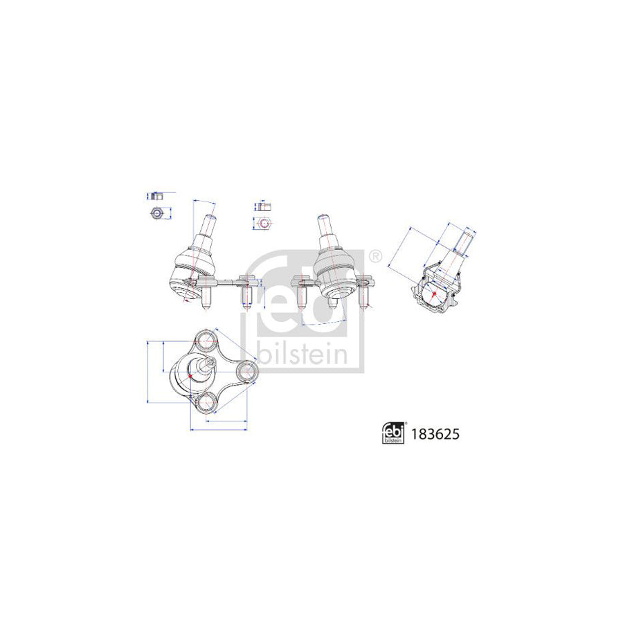 Febi Bilstein 183625 Ball Joint for VW Caddy