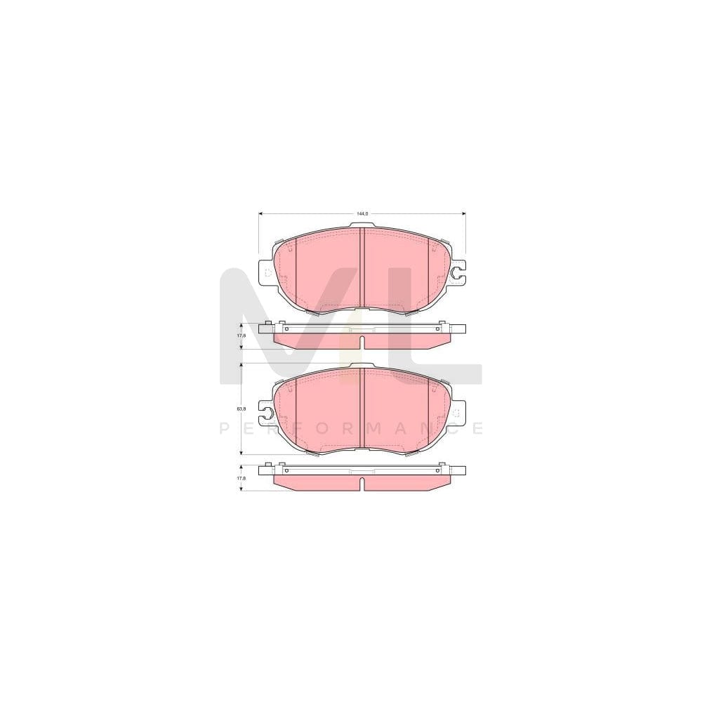 TRW Gdb1241 Brake Pad Set For Lexus Ls I (Xf10) Not Prepared For Wear Indicator | ML Performance Car Parts