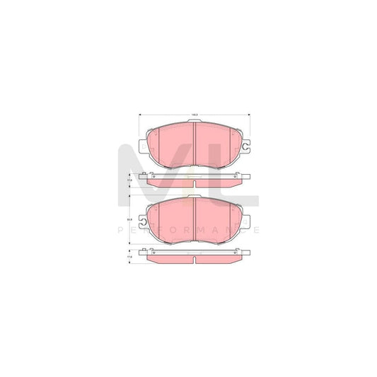TRW Gdb1241 Brake Pad Set For Lexus Ls I (Xf10) Not Prepared For Wear Indicator | ML Performance Car Parts
