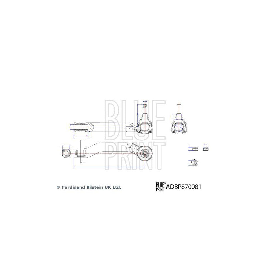 Blue Print Adbp870081 Track Rod End for Nissan Note II Hatchback (E12)