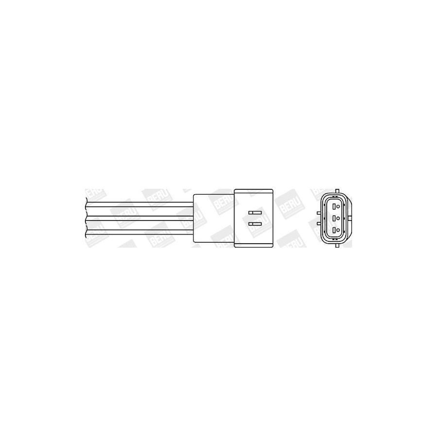 Beru Ozh095 Lambda Sensor for Mazda 121 II Saloon (Db)