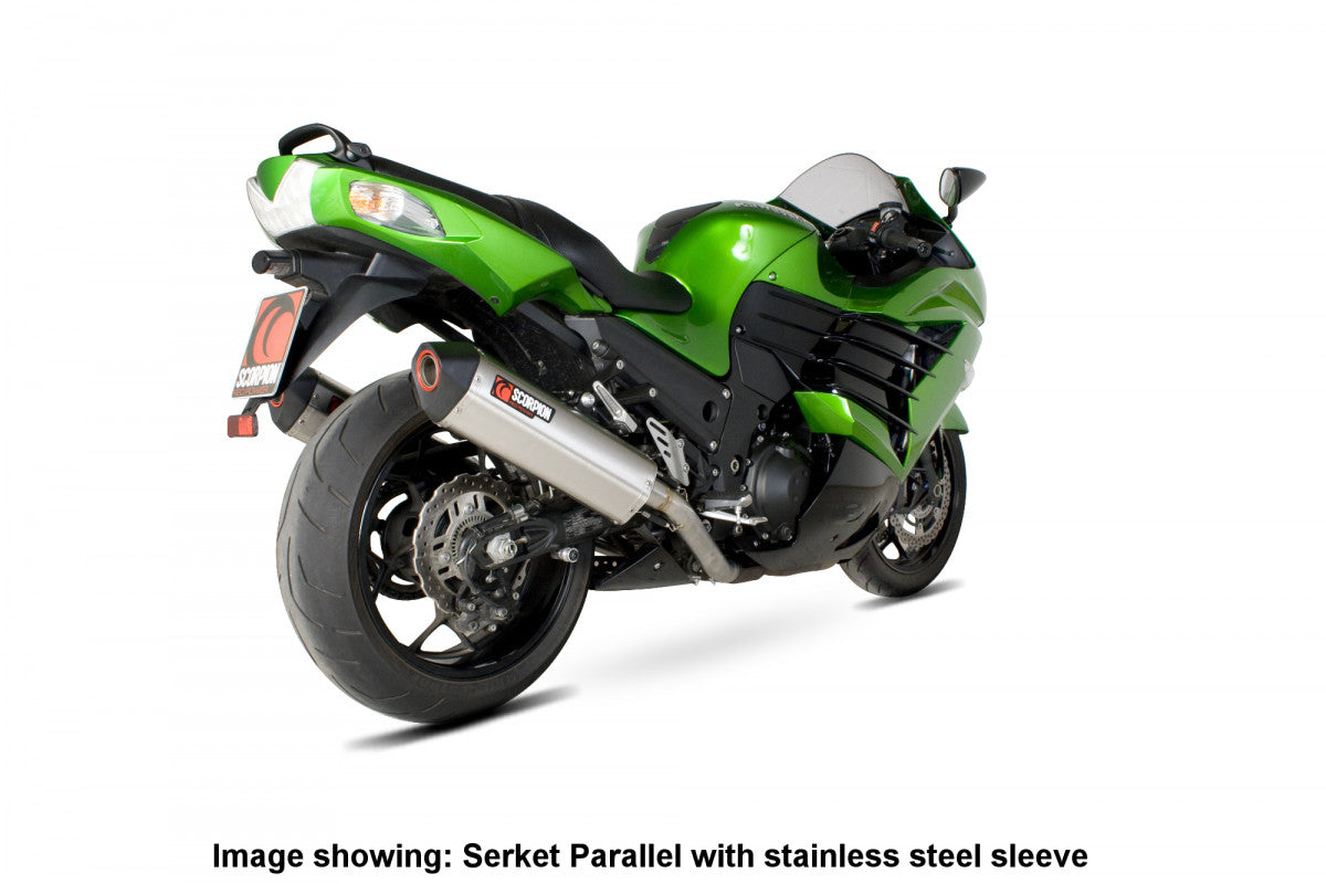 Scorpion RKA91CEO Kawasaki ZZR1400 Serket Parallel Slip-On (Pair) - Carbon Fibre Sleeve | ML Performance US US