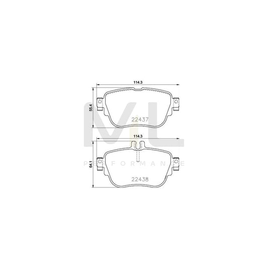 Hella 8DB 355 025-781 Brake Pad Set Prepared For Wear Indicator, With Accessories