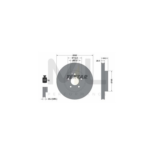 TEXTAR 92115200 Brake Disc suitable for MERCEDES-BENZ E-Class Internally Vented, without wheel hub, without wheel studs | ML Performance Car Parts
