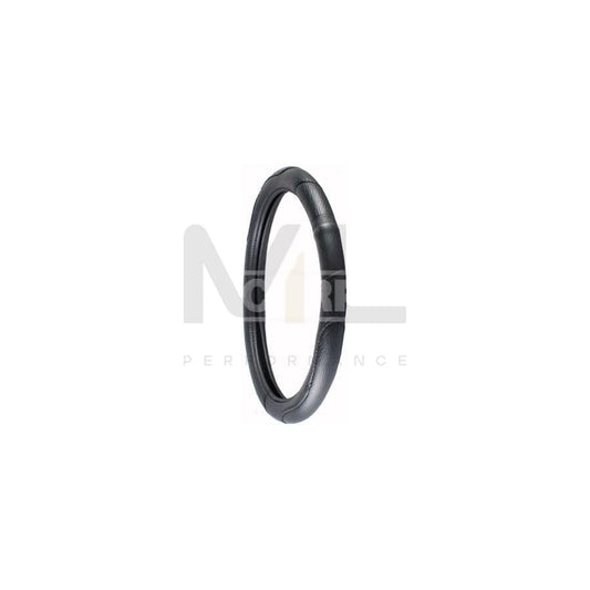 CARPRISS 79323302 Steering wheel cover Black, Ø: 39-43cm, Leather, PU (Polyurethane), Thermoplast