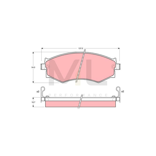 TRW Gdb1008 Brake Pad Set With Acoustic Wear Warning | ML Performance Car Parts