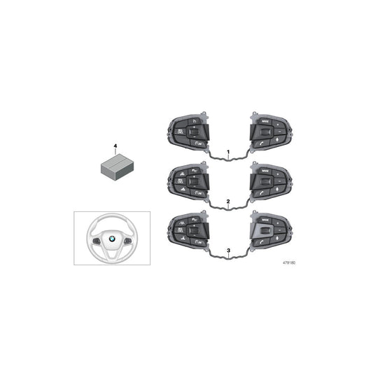Genuine BMW 61319388742 G11 G30 G12 Switch, Multifunct. Steering Wheel (Inc. 540dX, 530dX & 740LiX) | ML Performance US
