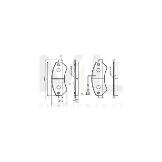 Bosch 0986Tb3029 Brake Pad Set Incl. Wear Warning Contact, With Bolts, With Accessories  | ML Performance Car Parts