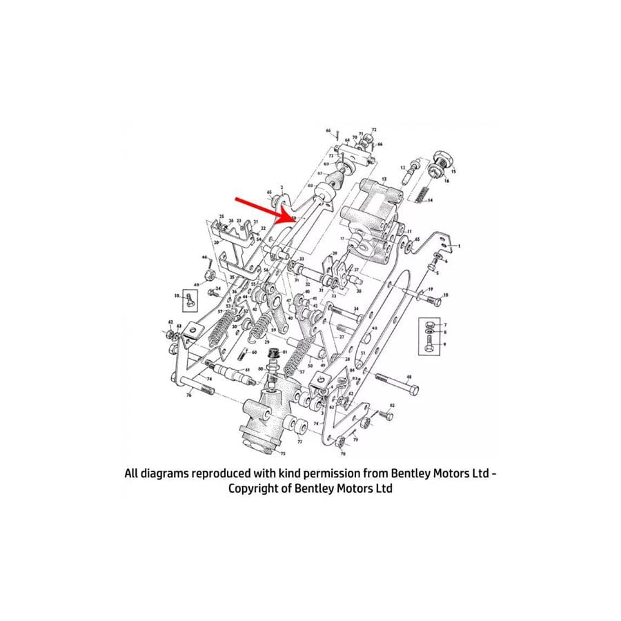 GENUINE Rolls-Royce & Bentley UR19019 ROD FEEL SPRING BRAKE ACTUATION MECHANISM