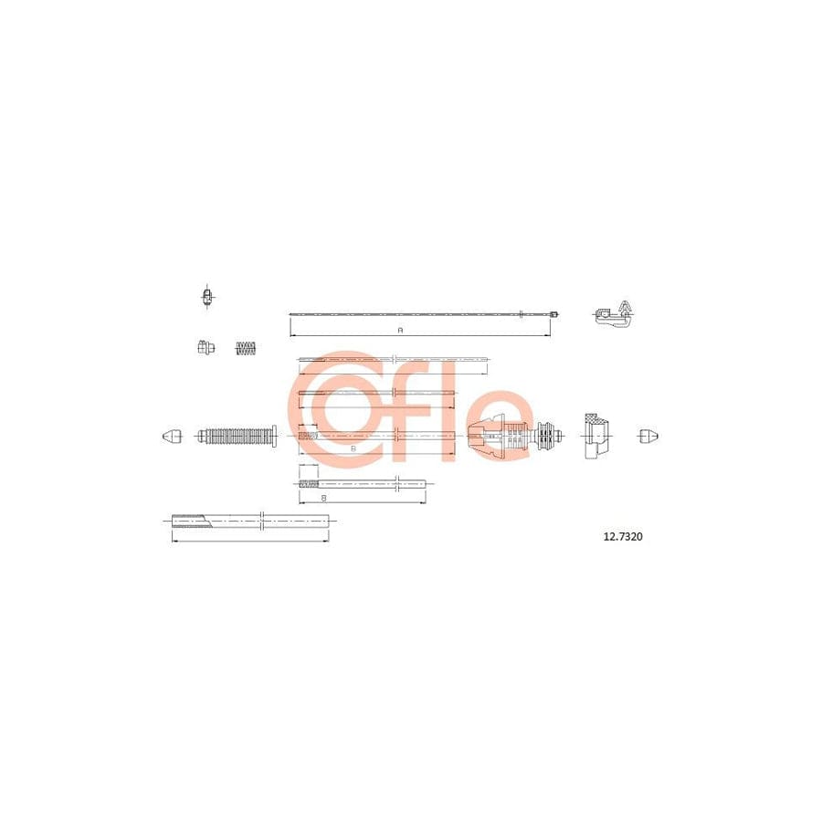 COFLE 12.7320 Throttle Cable