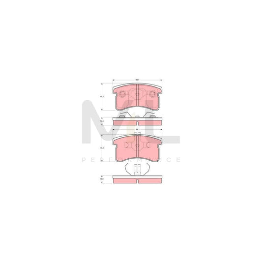 TRW Gdb3126 Brake Pad Set Not Prepared For Wear Indicator | ML Performance Car Parts
