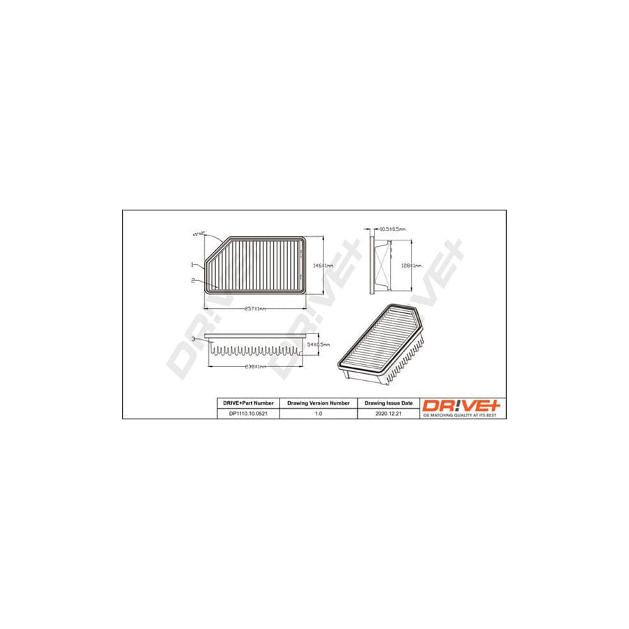 Dr!Ve+ Dp1110.10.0521 Air Filter
