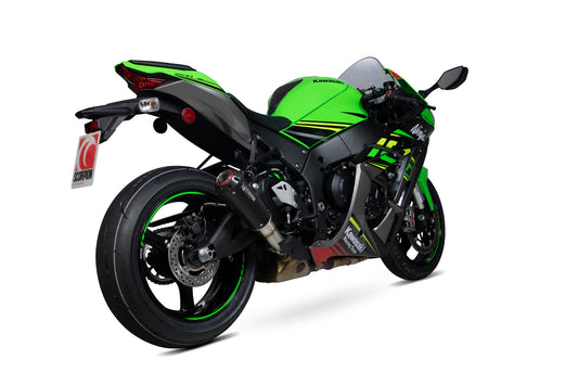 Scorpion PKA113BCER Kawasaki Red Power Slip-On (Ninja ZX-10R / ZX-10RR / ZX-10R SE) | ML Performance US US