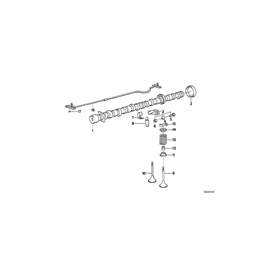 Genuine BMW 11341275941 E34 E28 E30 Exhaust Valve 31,0/6,94mm (Inc. 524d, 324d & 524td) | ML Performance US Car Parts