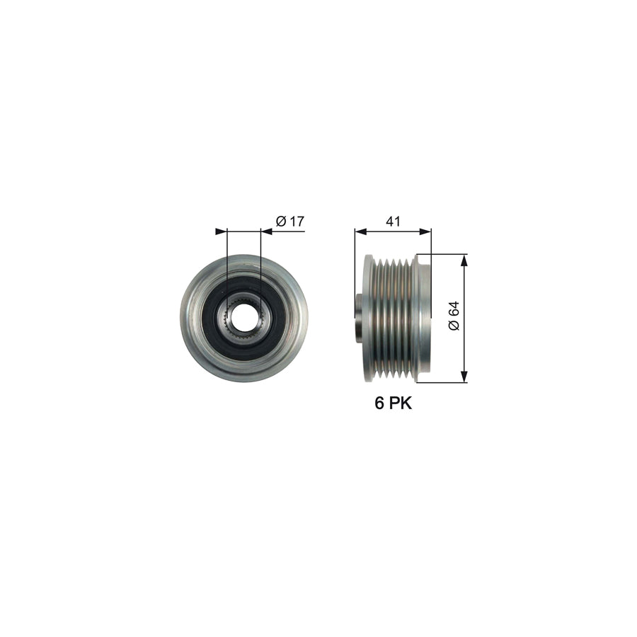 Gates OAP7161 Alternator Freewheel Clutch