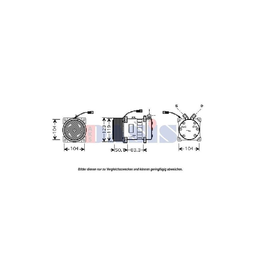 AKS Dasis 850624N Compressor, Air Conditioning