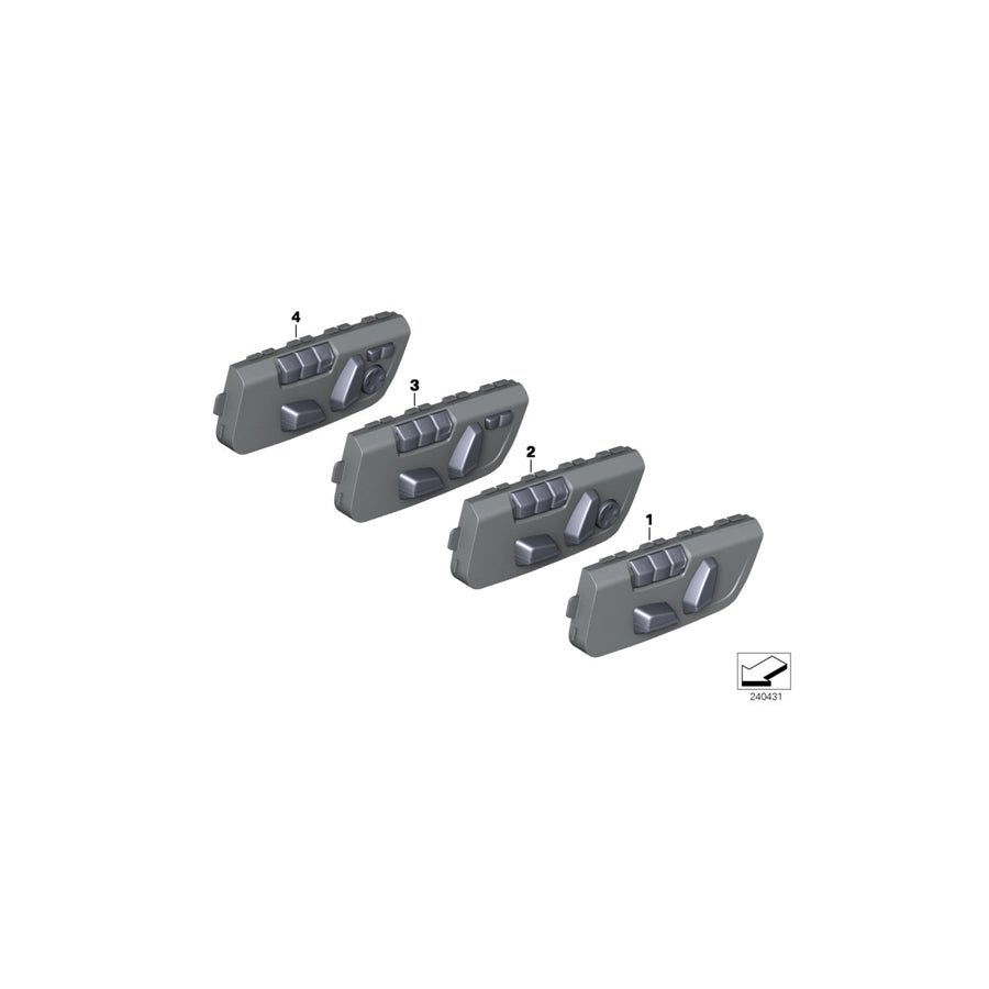 Genuine BMW 61319359830 F46 F20 F21 Switch, Power Seat Memory (Inc. 320i, 116i & Hybrid 3) | ML Performance US