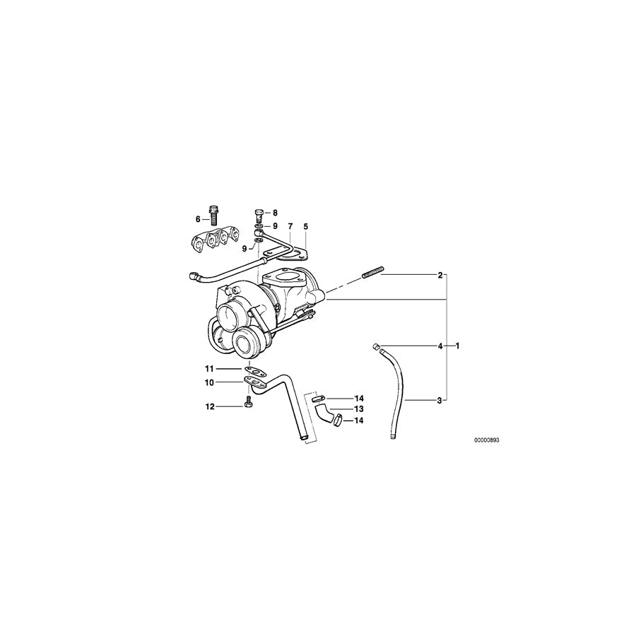 Genuine BMW 11422245570 E36 Return Pipe (Inc. 318tds) | ML Performance US Car Parts