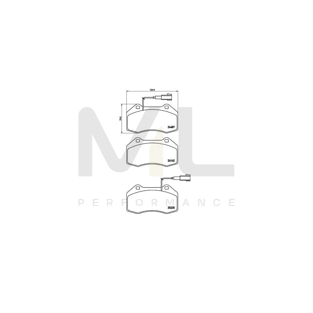 Brembo P 23 162 Brake Pad Set For Alfa Romeo 4C | ML Performance Car Parts