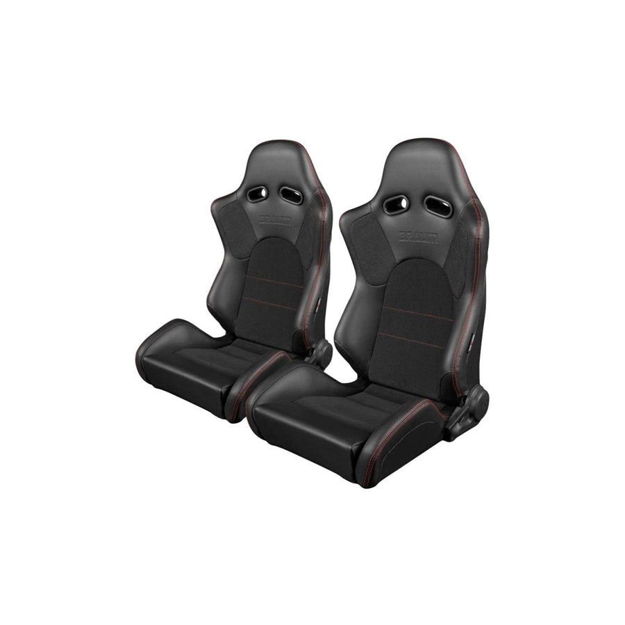 BRAUM Advan Series Racing Seats (Red Stitching) – Pair