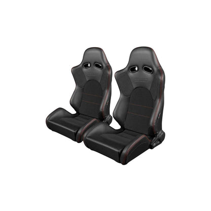 BRAUM Advan Series Racing Seats (Red Stitching) – Pair