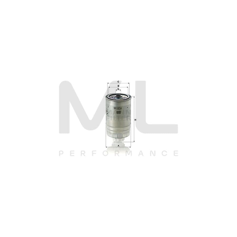 MANN-FILTER WK 8034 Fuel filter Spin-on Filter