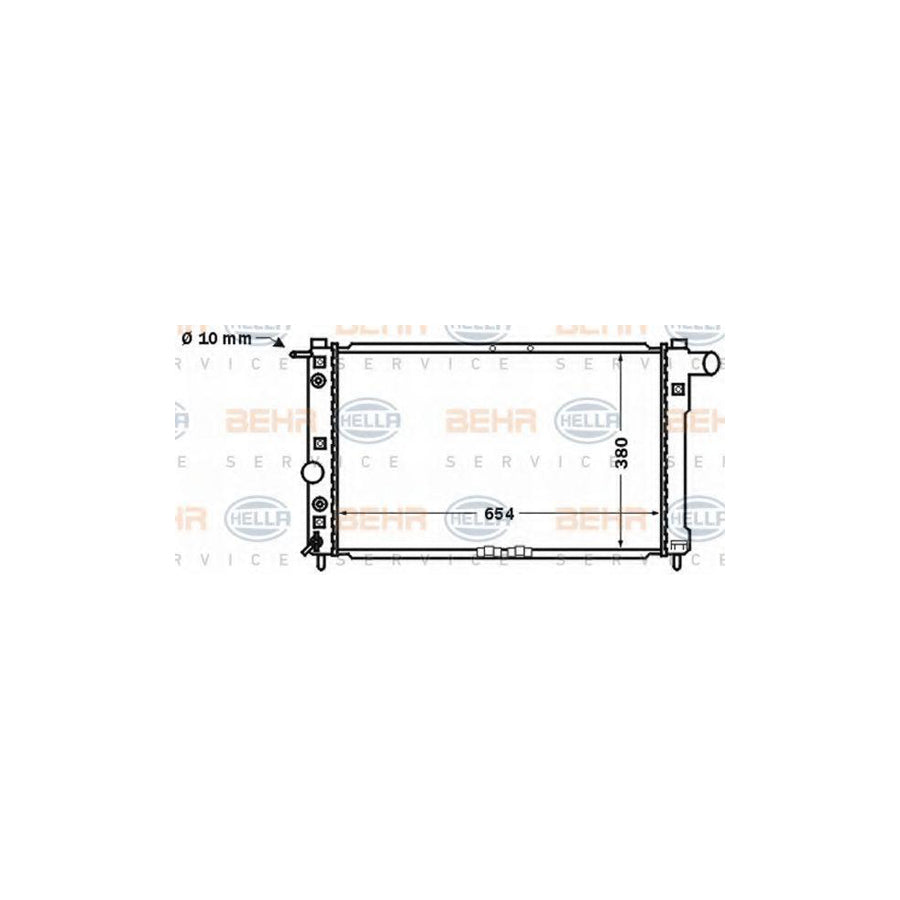 Hella 8MK 376 767-221 Engine Radiator For Daewoo Nubira