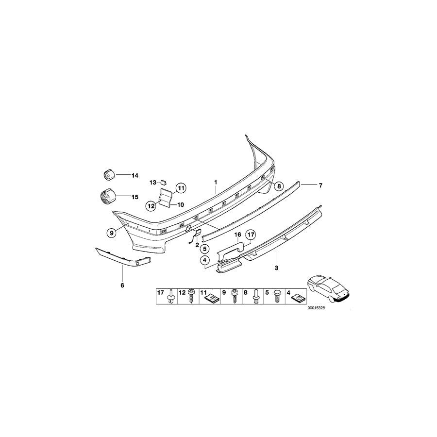 Genuine BMW 51122268588 E36 Foil M SCHWARZ (Inc. 316i 1.9) | ML Performance UK Car Parts