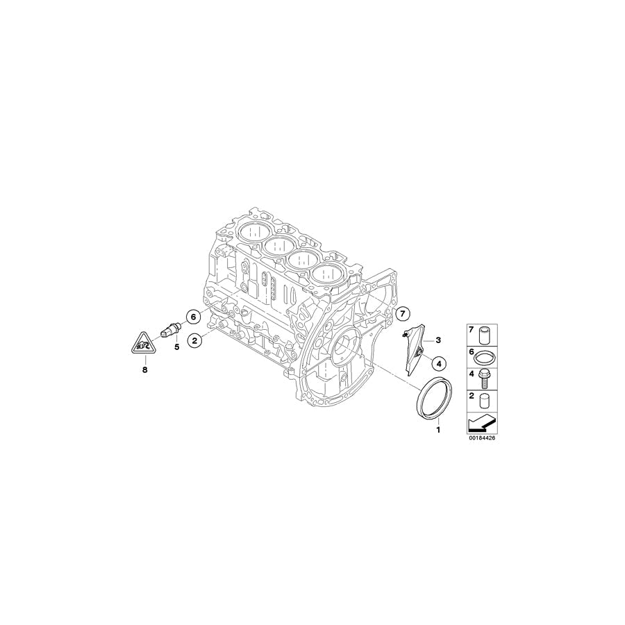 Genuine BMW 11117805946 R56 Shaft Seal 105X85X8,8 (Inc. One D & Cooper D) | ML Performance US Car Parts