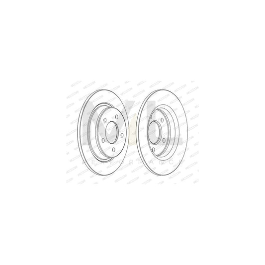 FERODO PREMIER Coat+ disc DDF1546C Brake Disc Solid, Coated, without bolts/screws | ML Performance Car Parts