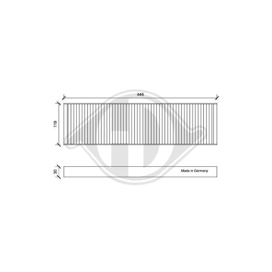 DIEDERICHS DCI0165 Pollen Filter For Mini Hatchback (R56)